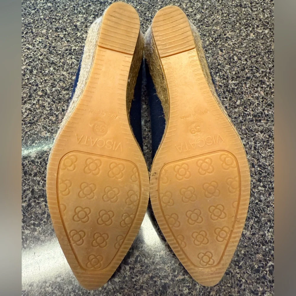 “VISCATA” Roses Canvas Espadrille Wedges